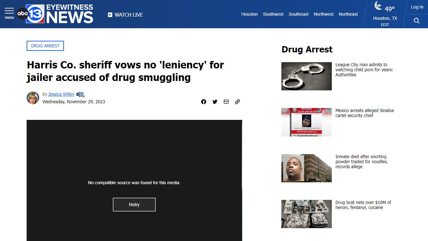 Harris County Jail drug smuggling: Officer Robert Robertson arrested in ...